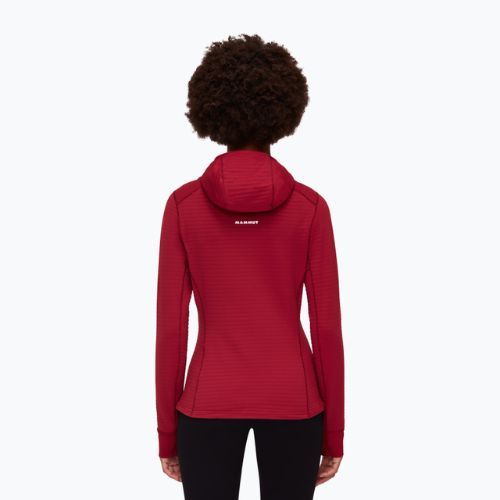Felpa trekking donna Mammut Aconcagua Light ML con cappuccio rosso sangue