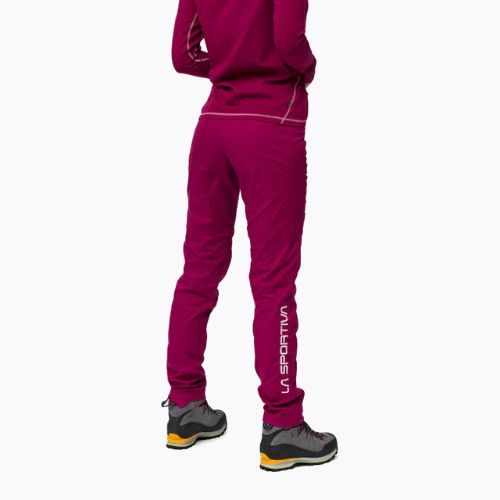 Pantaloni da arrampicata La Sportiva donna Itaca rosso prugna blush