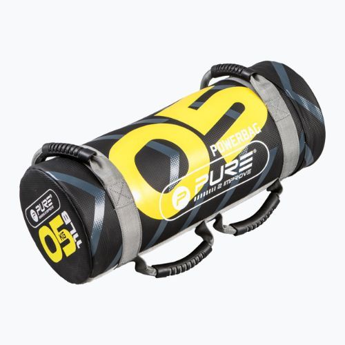 Pure2Improve Power Bag 5 kg sacca da allenamento nera e gialla P2I201710