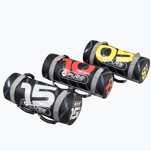 Pure2Improve Power Bag 5 kg sacca da allenamento nera e gialla P2I201710