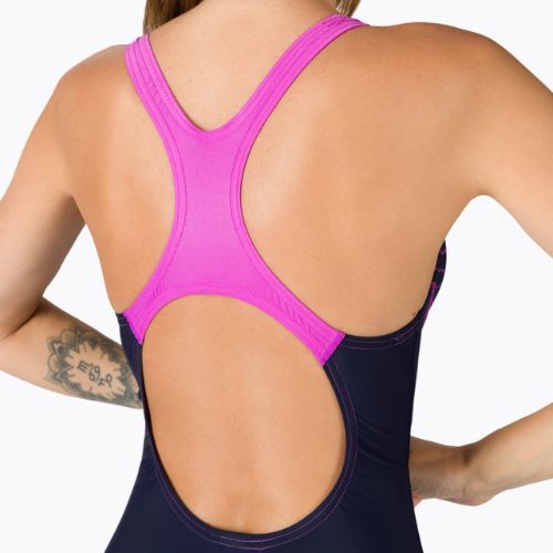 Costume intero Speedo Medley Logo Medalist donna true navy/neon orchid