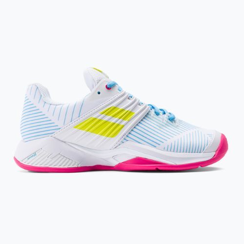 Scarpe da tennis Babolat donna 22 Propulse Fury Clay bianco/zolfo primavera