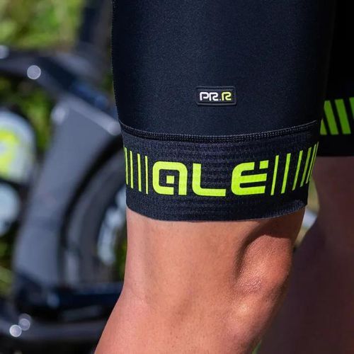 Pantaloncini Alé Strada da uomo nero/giallo fluo