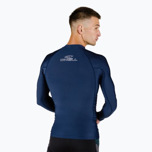 Costume da bagno a maniche lunghe da uomo O'Neill Basic Skins Rash Guard navy