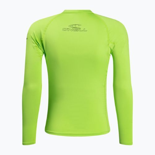 Costume da bagno a maniche lunghe da uomo O'Neill Basic Skins Rash Guard lime