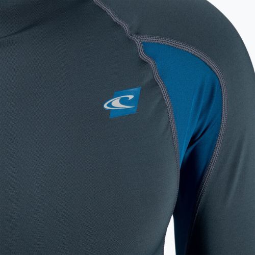 O'Neill Premium Skins Rash Guard a manica lunga da uomo per il nuoto, blu cadetto/blu ultra/cade