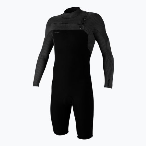 Uomo O'Neill Hyperfreak 2 mm Chest Zip L/S Spring nero schiuma da nuoto