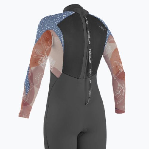 Muta intera O'Neill Epic 4/3 Back Zip grafite/deserto/fioritura/drif da donna