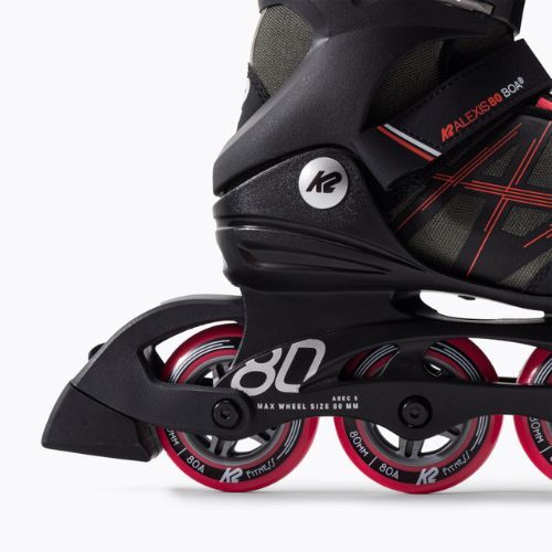 Pattini da donna K2 Alexis 80 Boa grigio/rosa