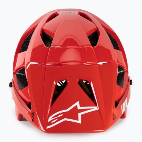 Casco da bici Alpinestars Vector Tech A2 rosso brillante/grigio chiaro lucido