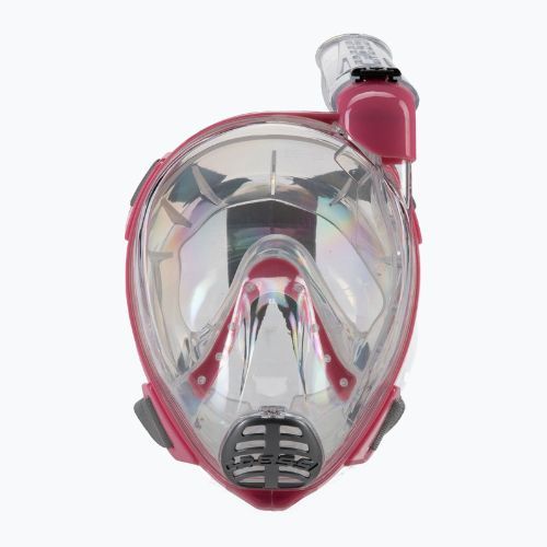 Maschera Cressi Baron Full Face per lo snorkeling trasparente/rosa