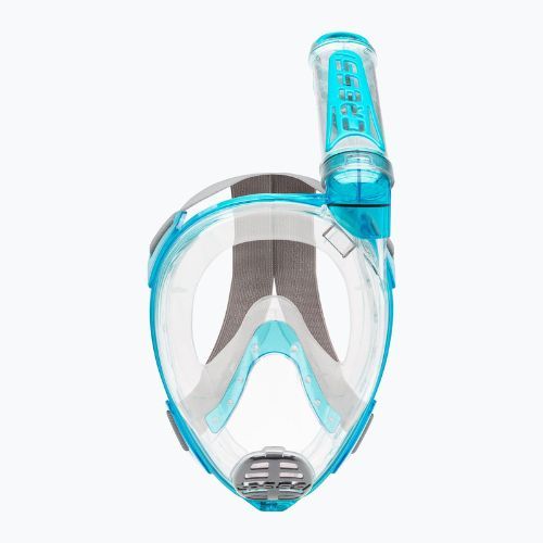 Maschera da snorkeling Cressi Duke Dry Full Face trasparente/acquamarina