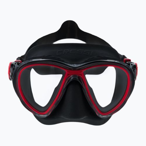 Maschera subacquea Cressi Quantum nero/rosso