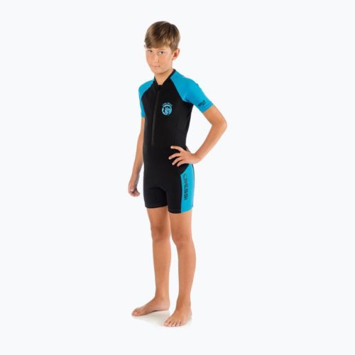 Muta da bambino Cressi Little Shark S/L 2 mm nero/blu