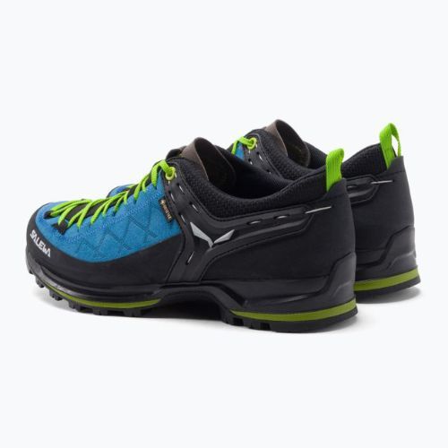 Stivali da trekking da uomo Salewa MTN Trainer 2 GTX blu danubio/verde fluo