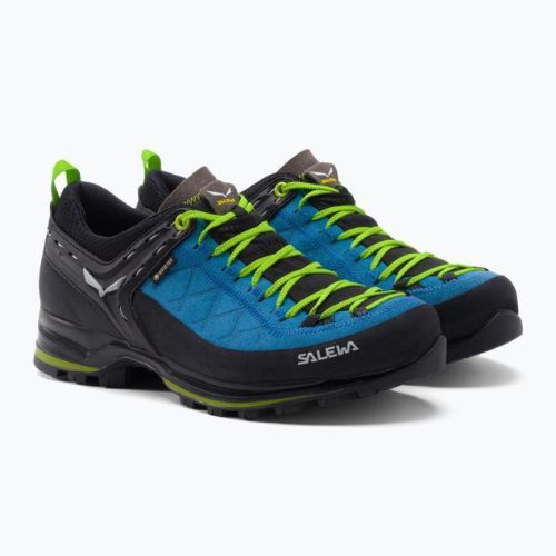 Stivali da trekking da uomo Salewa MTN Trainer 2 GTX blu danubio/verde fluo