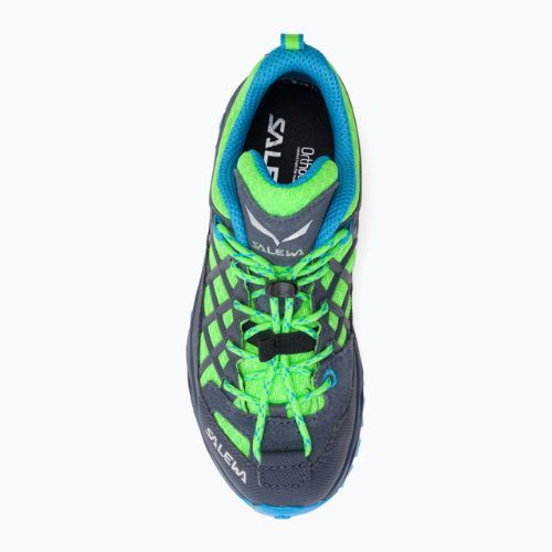 Salewa Wildfire verde fluo/blu danubio, scarponcini da trekking per bambini