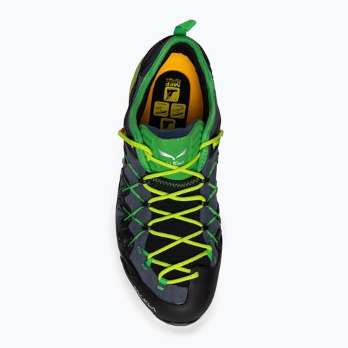 Scarpa da avvicinamento Salewa Wildfire Edge da uomo, blu ombra/giallo fluo