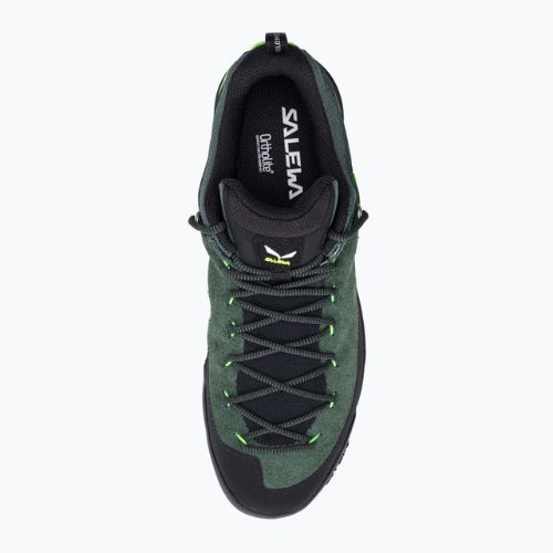 Salewa Wildfire Leather scarpe da trekking da uomo verde grezzo/nero