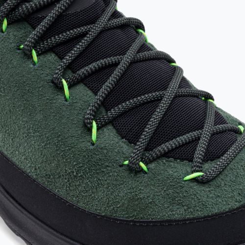 Salewa Wildfire Leather scarpe da trekking da uomo verde grezzo/nero