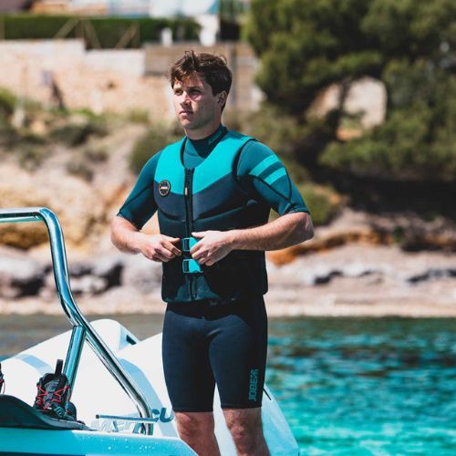 Gilet di salvataggio in neoprene JOBE da uomo, colore verde acqua