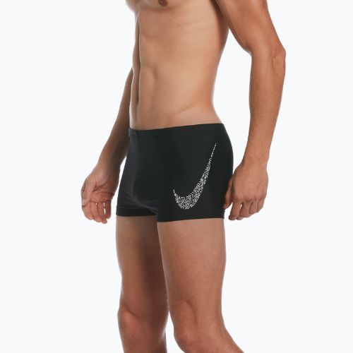 Uomo Nike Just Do It Swoosh Square Leg boxer da bagno nero