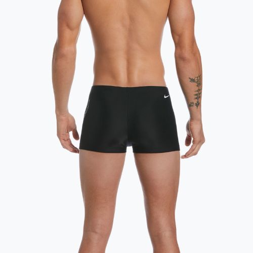 Uomo Nike Just Do It Swoosh Square Leg boxer da bagno nero
