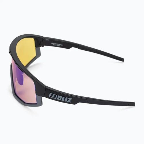 Occhiali da sole Bliz Fusion Nano Optics Nordic Light nero opaco/corallo/blu arancione multi