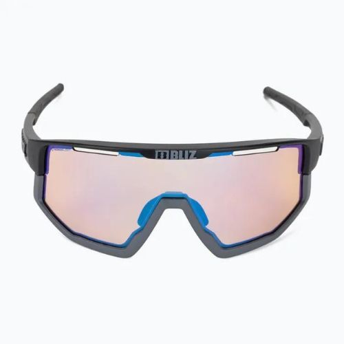 Occhiali da sole Bliz Fusion Nano Optics Nordic Light nero opaco/corallo/blu arancione multi