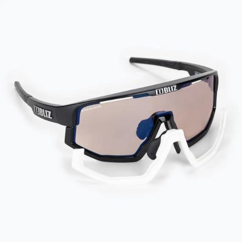 Occhiali da sole Bliz Vision Nano Optics Photochromic nero opaco/marrone blu multi
