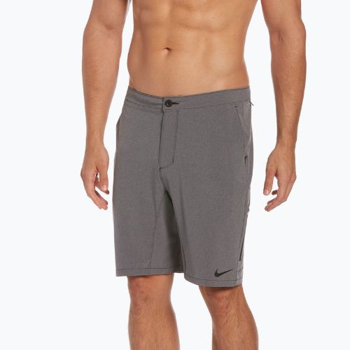 Pantaloncini da bagno Nike Flow 9" Hybrid da uomo grigio erica scuro