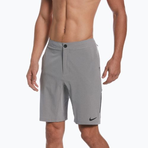 Pantaloncini da bagno Nike Flow 9" Hybrid da uomo grigio erica chiaro