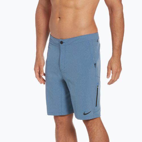 Pantaloncini da bagno Nike Flow 9" Hybrid da uomo, blu marina scuro
