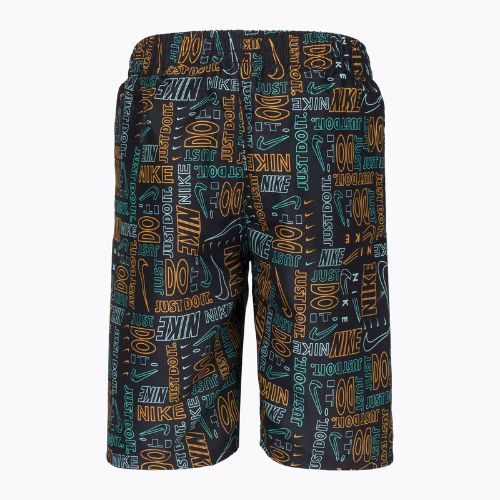 Pantaloncini da bagno Nike Logo Mashup 8" Volley per bambini, nero