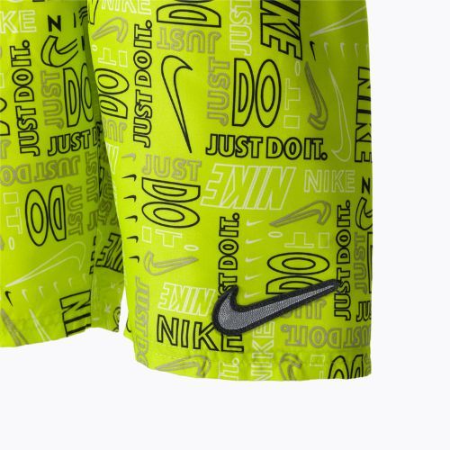 Pantaloncini da bagno Nike Logo Mashup 8" Volley da bambino verde atomico