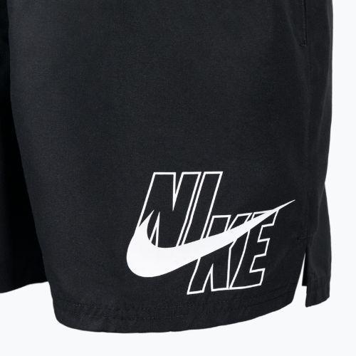 Pantaloncini da bagno Nike Logo Solid 5" Volley da uomo, nero