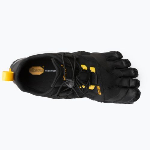 Scarpe da corsa Vibram FiveFingers V-Trail 2.0 da uomo, nero/giallo