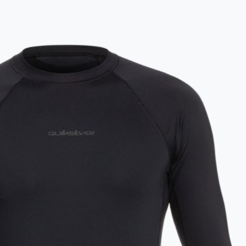 Quiksilver Boat Tripper Rashguard da uomo a maniche lunghe per il nuoto nero