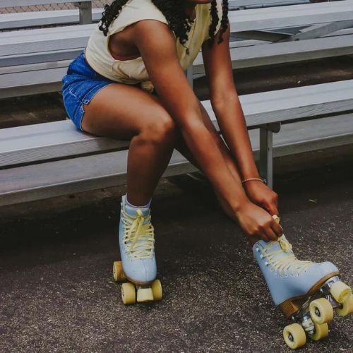 Pattini da donna IMPALA Quad Skate blu cielo giallo