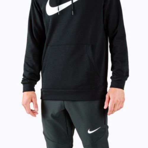 Felpa con cappuccio Nike Dri-Fit Uomo nero/bianco