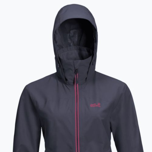 Jack Wolfskin giacca da pioggia da donna Evandale grafite