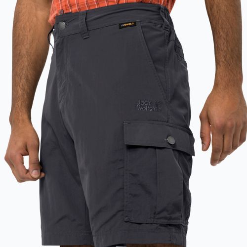 Pantaloncini da trekking Jack Wolfskin da uomo Canyon Cargo asfalto
