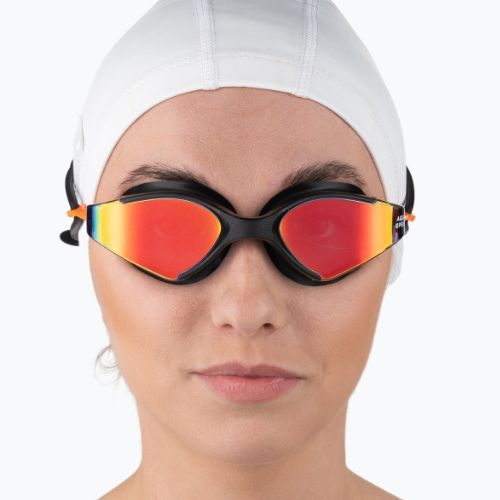 AQUA-SPEED Occhiali da nuoto Blade Mirror nero/arancio
