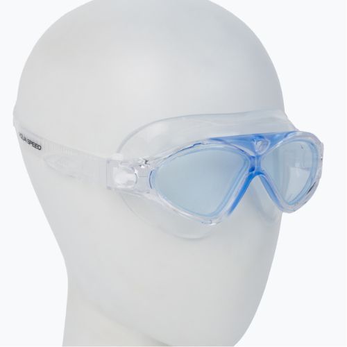 AQUA-SPEED maschera da nuoto per bambini Zephyr blu/trasparente