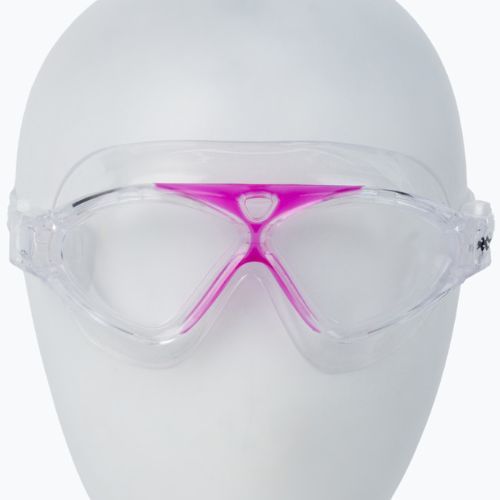 AQUA-SPEED maschera da nuoto per bambini Zephyr rosa/trasparente