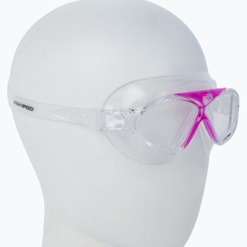 AQUA-SPEED maschera da nuoto per bambini Zephyr rosa/trasparente
