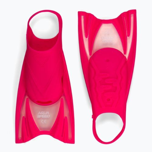 Pinne da nuoto per bambini AQUA-SPEED Frog rosa