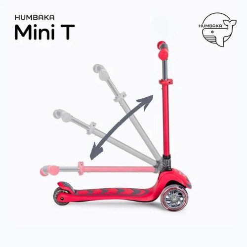 HUMBAKA Mini T scooter a tre ruote per bambini rosso