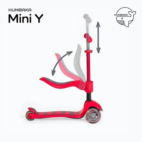 HUMBAKA Mini Y, monopattino triciclo per bambini rosso