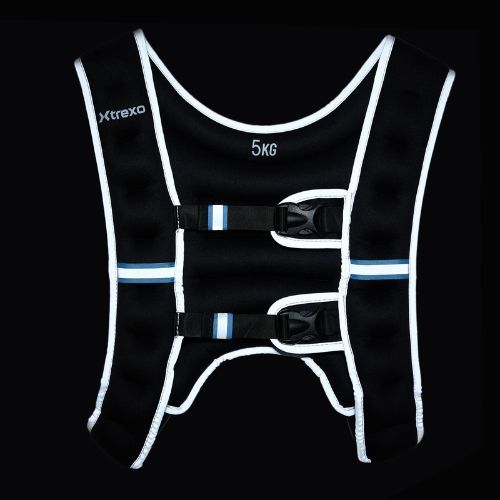 XTREXO WV-05 Gilet per allenamento con i pesi da 5 kg nero